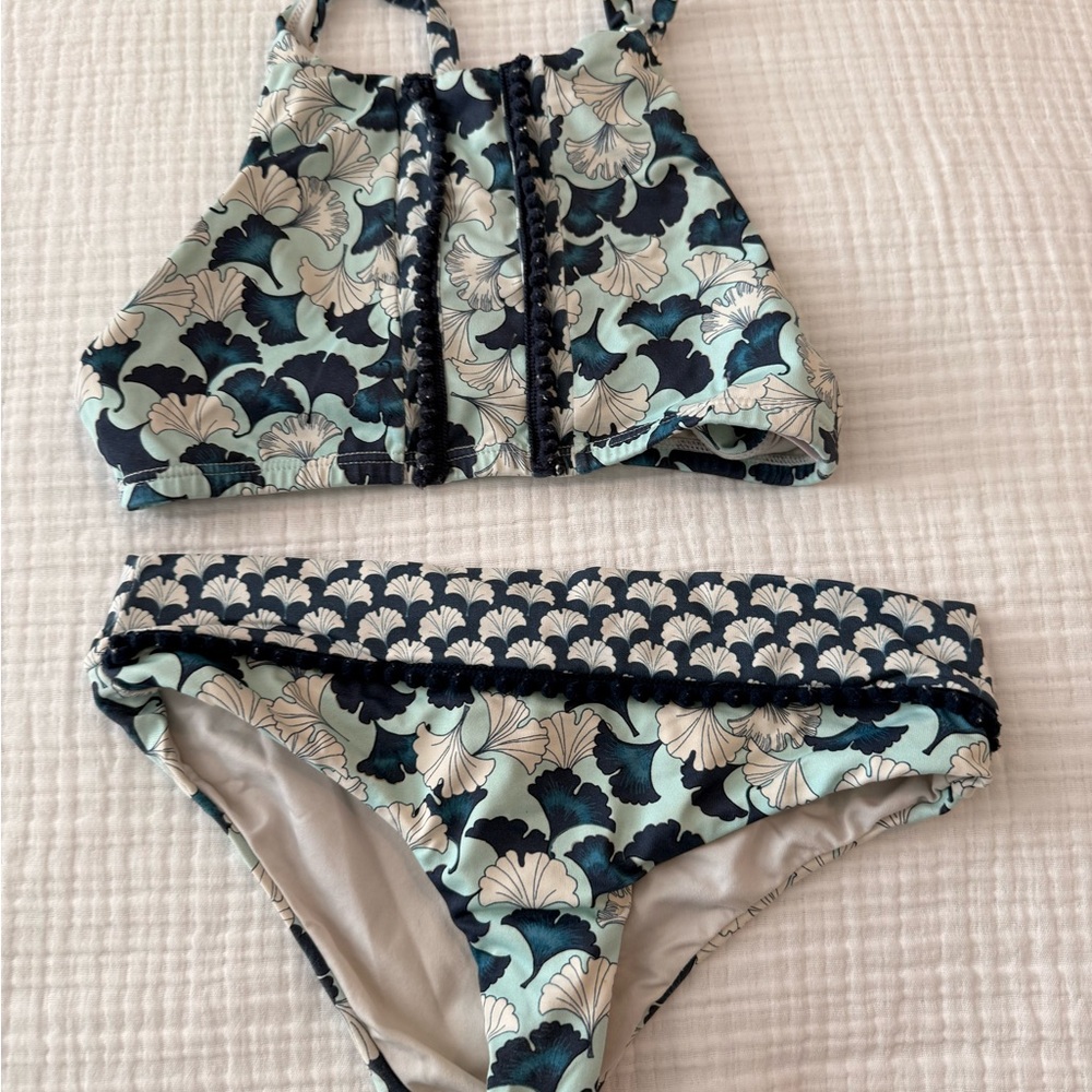 OndadeMar Blue and Green Bikini Halter Set